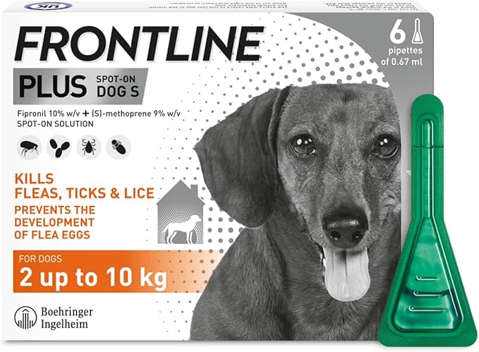FRONTLINE Plus Flea & Tick Treatment for Small Dogs - 6 Pipettes